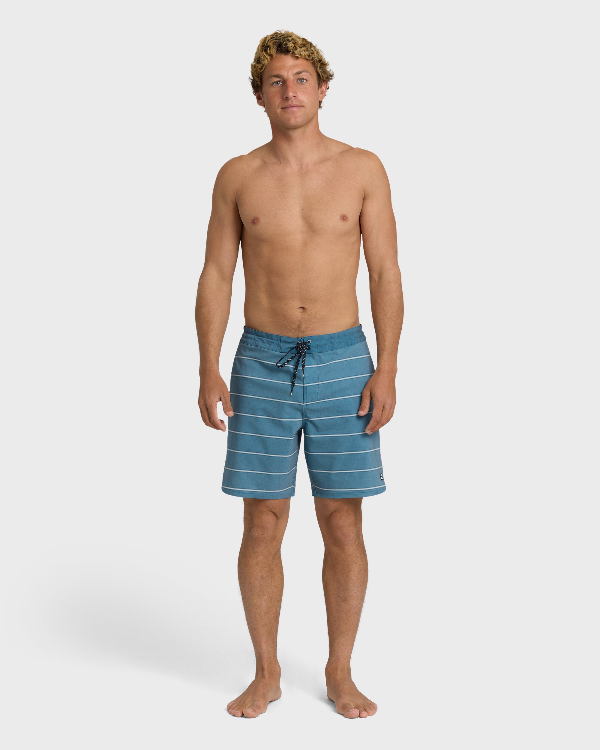 73 Lo Tide 18 Boardshorts - Real Teal Stripe - Real Teal - Image 4