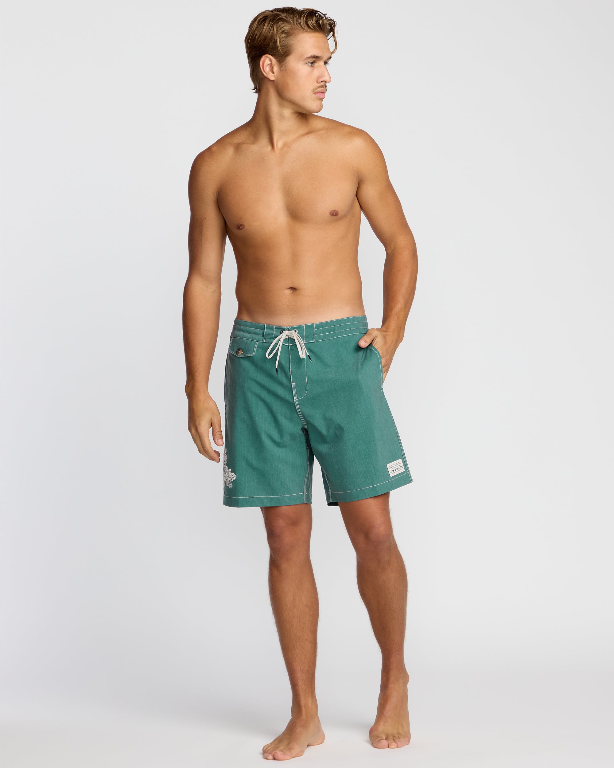 Austin Garage Lo Tides 19 Boardshorts - Teal - Image 8