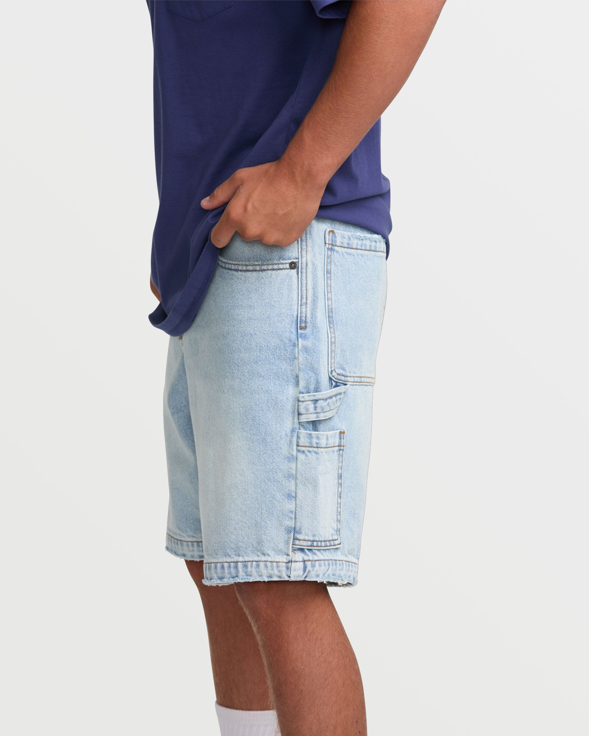 Bad Dog 21 Shorts - Bleached Aqua - Image 4